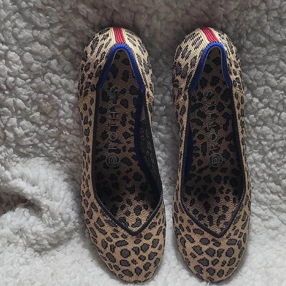 Rothy's Tan and Black Leopard Flats - Picture 4 of 5